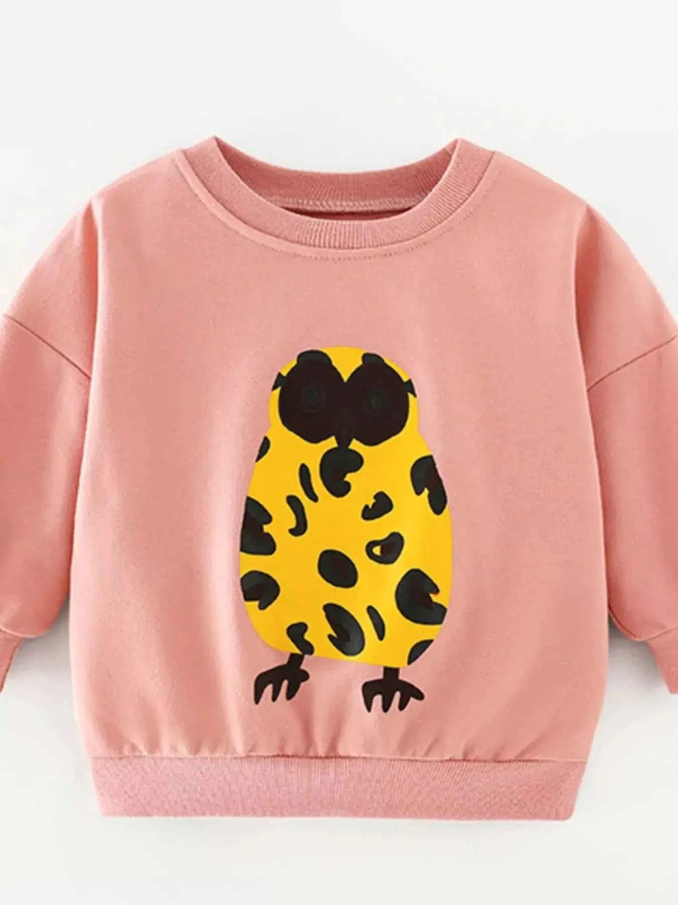 Children's Owl Graphic Crew Neck Sweatshirt