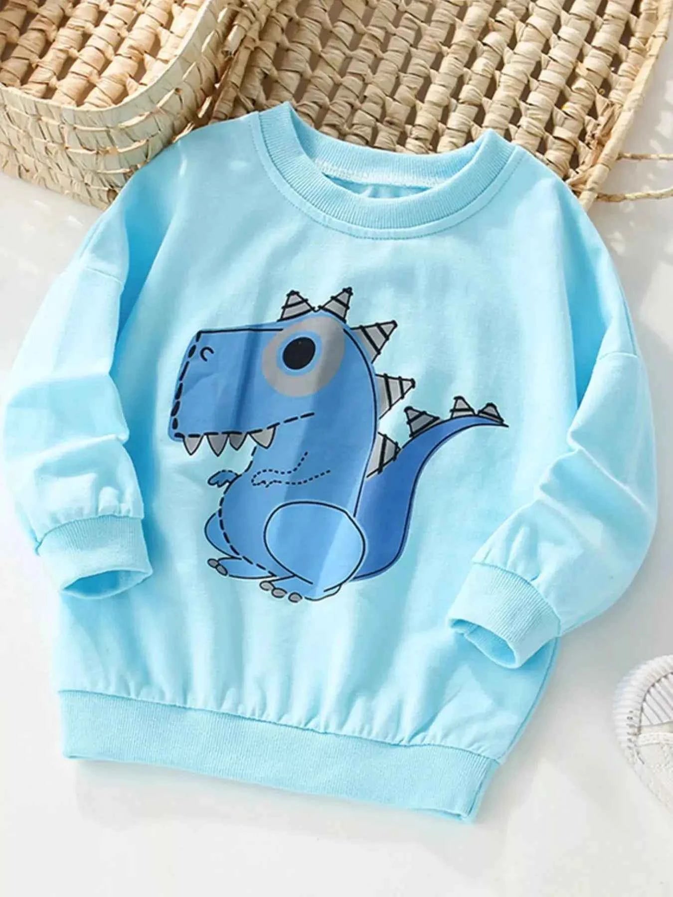 Children's Dinosaur Graphic Crew Neck Sweatshirt
