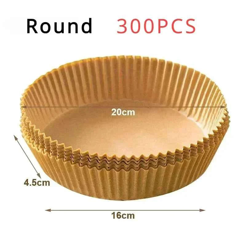 50/100PCS Air Fryer Disposable Paper Square Round Baking Paper Barbecue Plate NonStick Mat Kitchen Oven Oil Absorbing Paper Tool