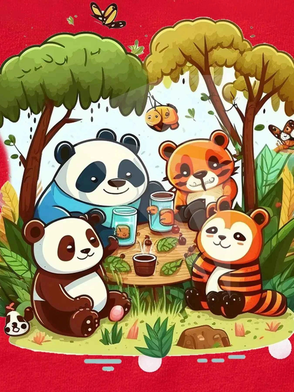 Children's Cute Cartoon Animal Crew Neck Sweatshirt