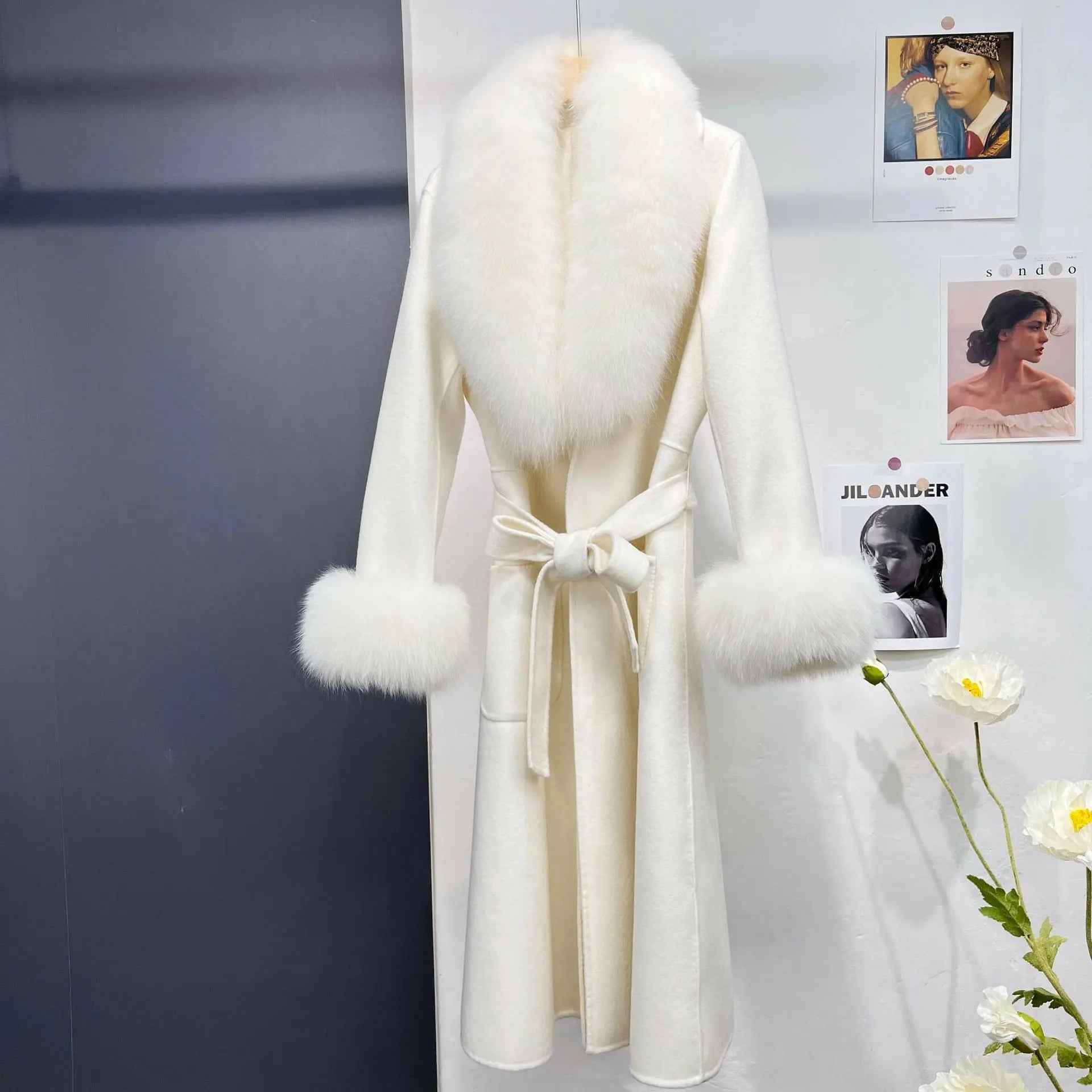 Autumn And Winter Fur Coat Wool Double-sided Coat Women's Long