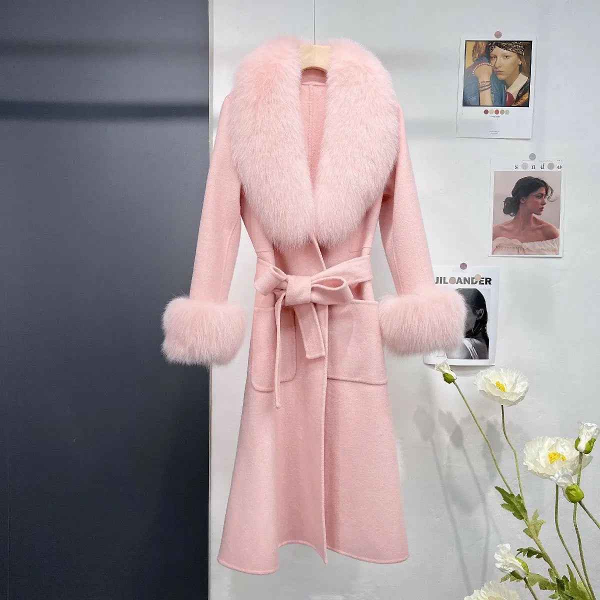 Autumn And Winter Fur Coat Wool Double-sided Coat Women's Long