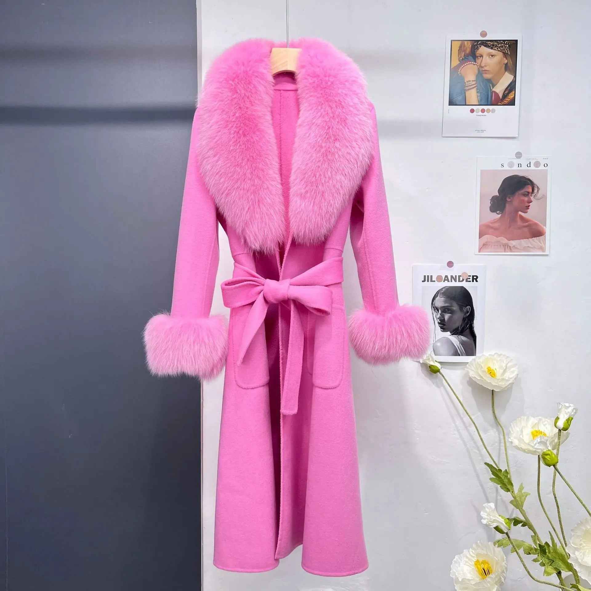 Autumn And Winter Fur Coat Wool Double-sided Coat Women's Long