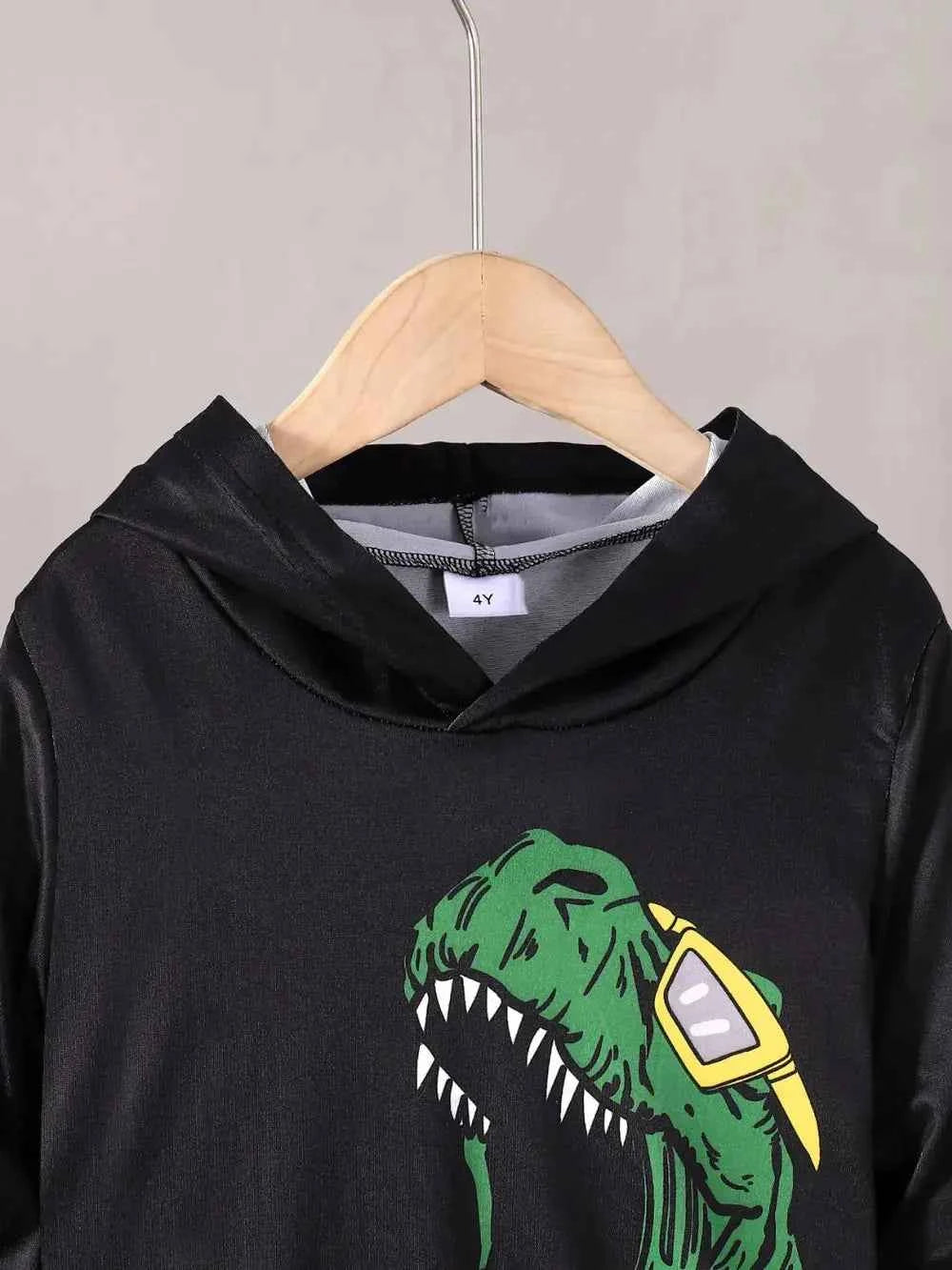 Children's Dinosaur Graphic Hoodie and Pants Set