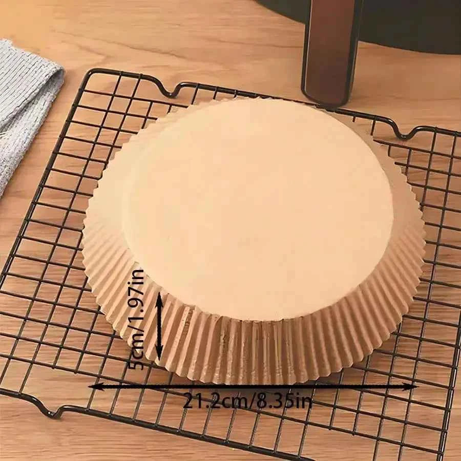 50/100Pcs Air Fryer Disposable Paper Non-Stick Airfryer Baking Papers Round Air-Fryer Paper Liners Paper Kitchen Accessories